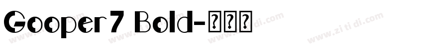 Gooper7 Bold字体转换
